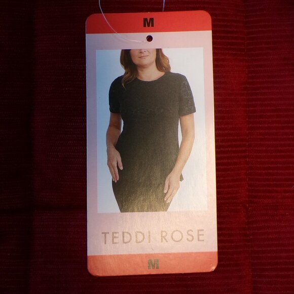 Teddi Rose NWT Ladies' Black Floral Lace Top – Size Medium - Picture 4 of 5